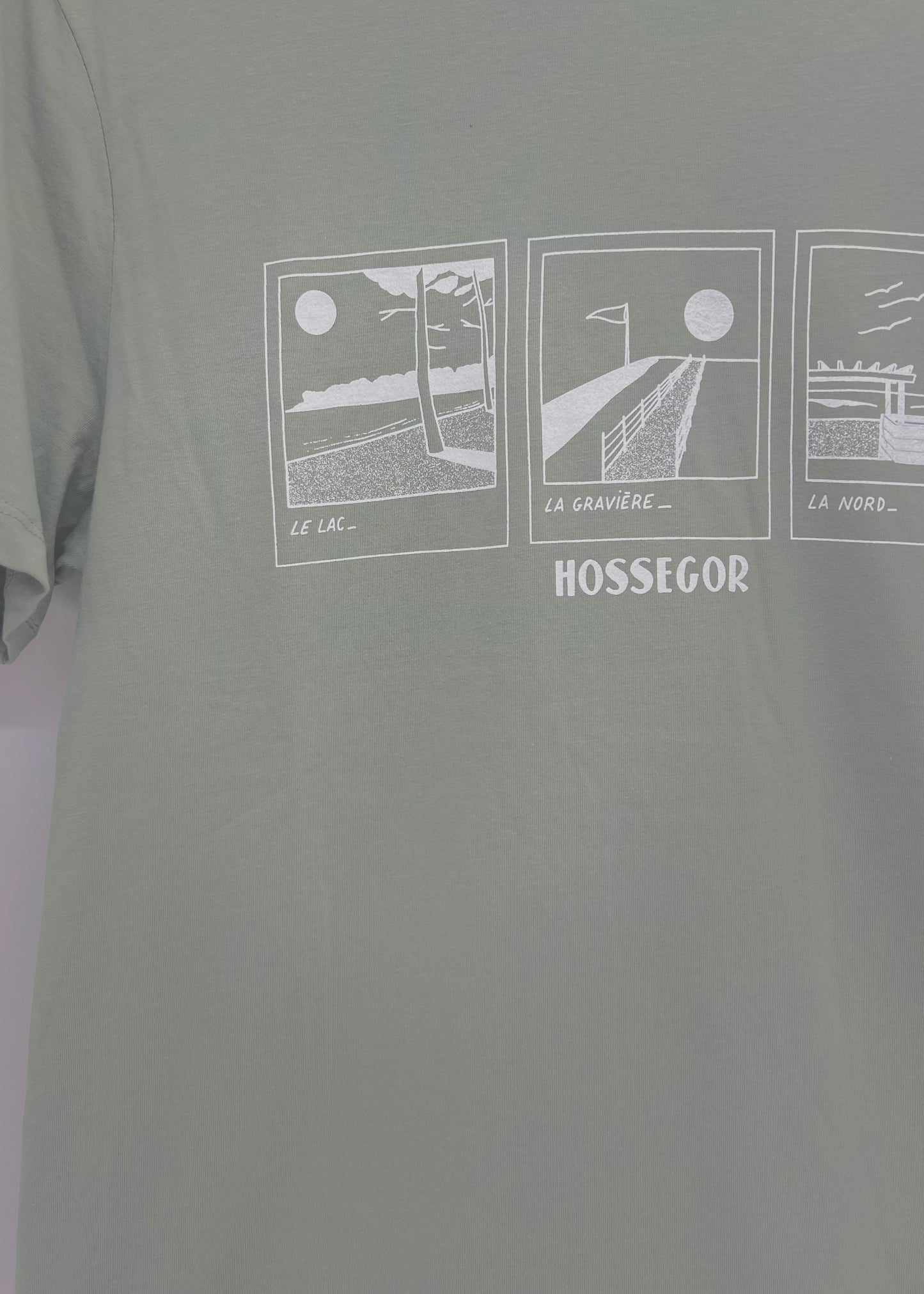T. shirt Hossegor "Une journée à Hossegor" Homme / artiste Adrien Pinzio