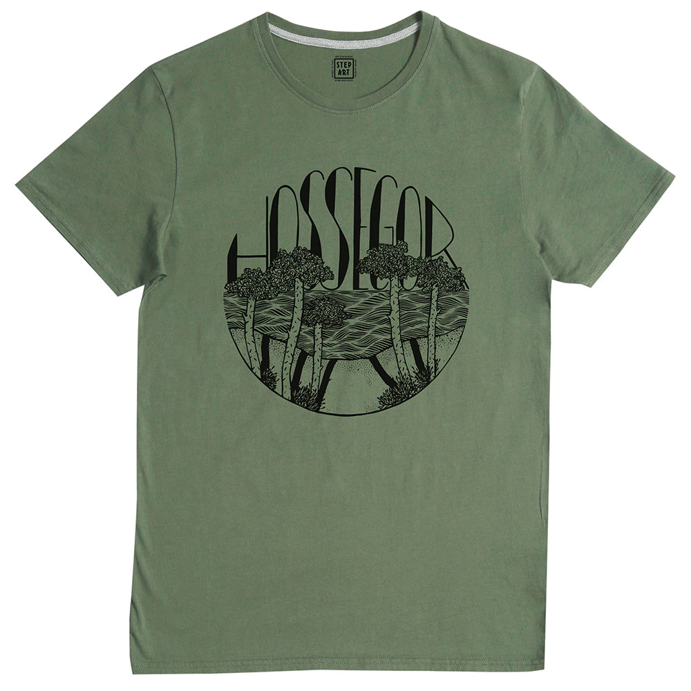 T. shirt Hossegor Homme Green / artiste Emma Elduayen