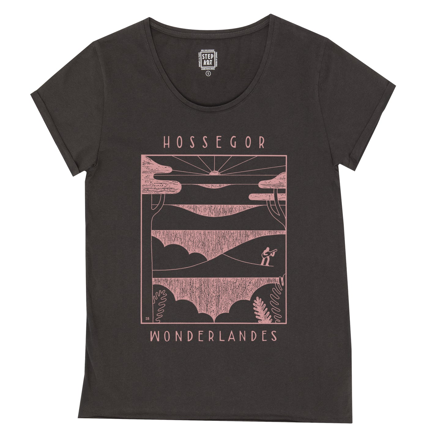 T. shirt Wonderlandes Femme black / artiste Steven Burke