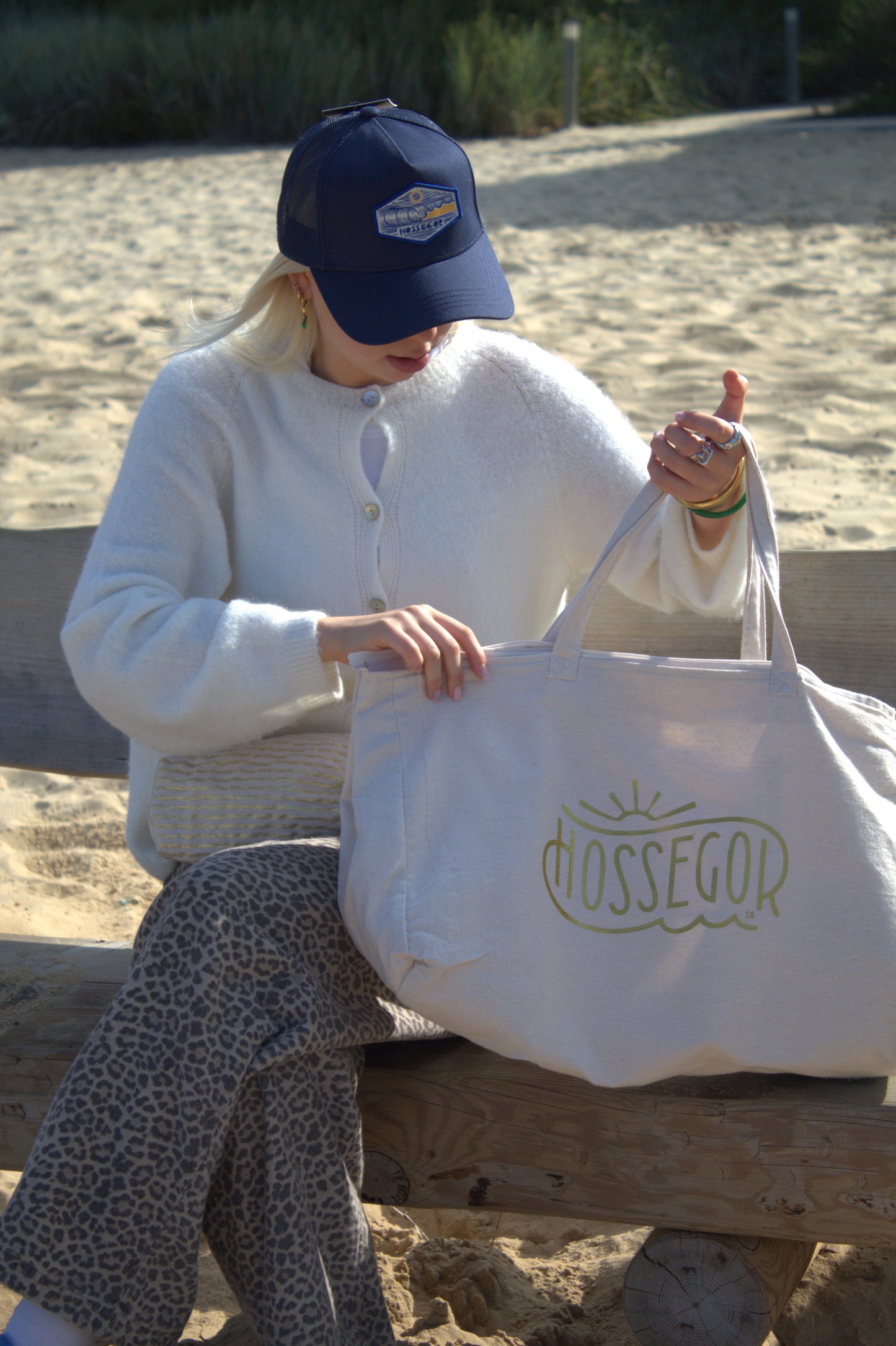 Sac cabas Hossegor avec trousse / logo de l'artiste Steven Burke