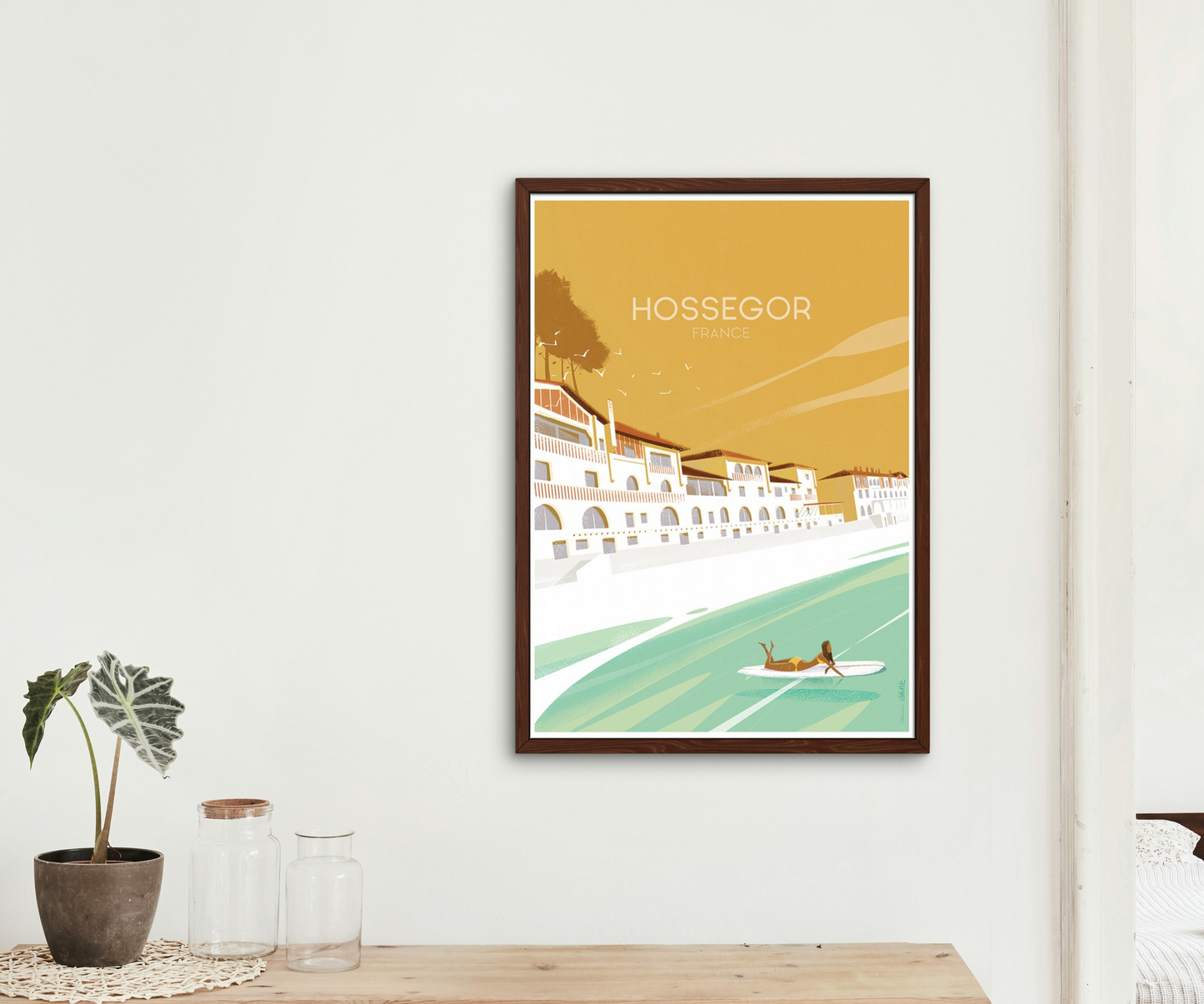 Affiche « Hossegor » La Plage Centrale (sunny)