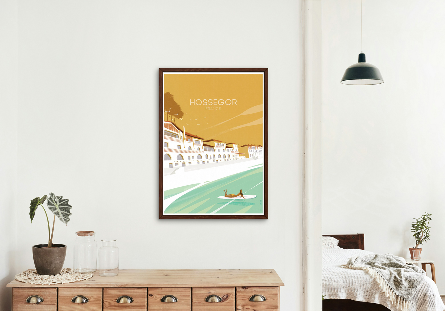 Affiche « Hossegor » La Plage Centrale (sunny)