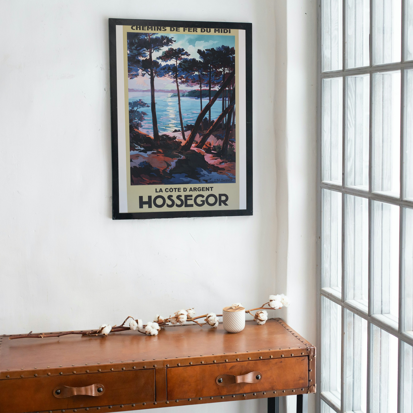 Affiche « Hossegor Chemins de fer du Midi »